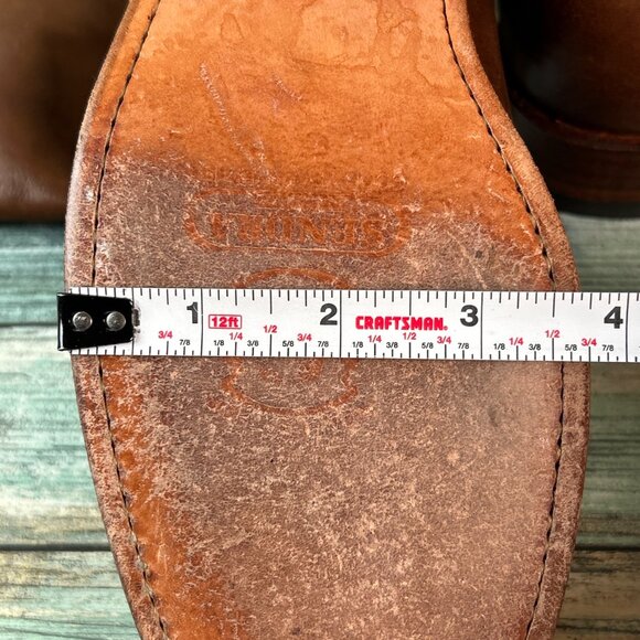 Sendra Knee High Boots Womens 8 Brown Leather Riding Moto Studded Biker Western - Picture 9 of 15